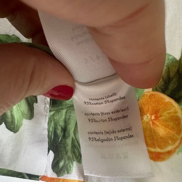 WeWoreWhat Straight Neck Corset Crop Top Orange Fruit Print  Womens Size Small - Picture 7 of 10